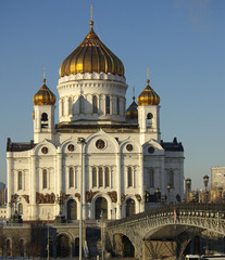 Fototapeta na wymiar The Cathedral of Christ the Saviour, Moscow, Russia