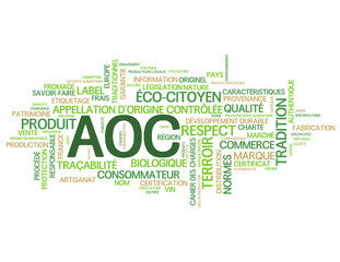 Nuage de Tags APPELLATION D’ORIGINE CONTROLEE (label aoc france)