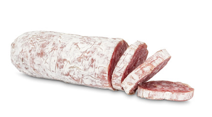 Dried sliced salami sausage