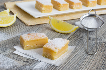 Lemon bars - traditional American sweets