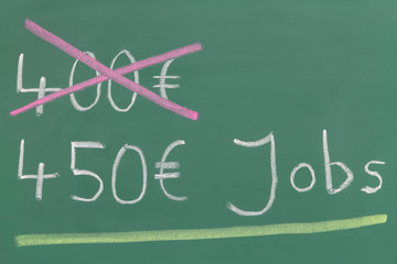 Kreidetafel - 450 Euro Jobs