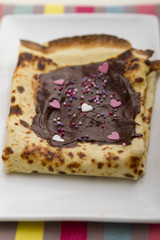 crêpe au chocolat décorée
