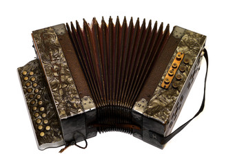 altes antikes Akkordeon, Schifferklavier, Ziehharmonika