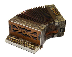 altes antikes Akkordeon, Schifferklavier, Ziehharmonika