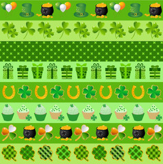 collection of vector st. patrick's ornaments
