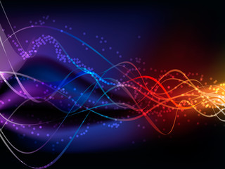 Vector illustration of abstract glowing background