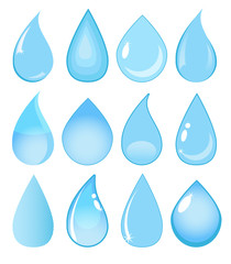 collection of vector water drops
