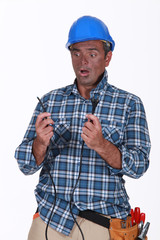 electrician under shock after explosion