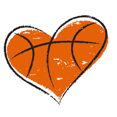 Obraz premium Basketball heart