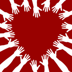 Hände formen eine Herz