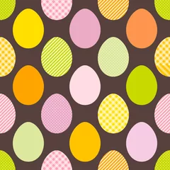 Seamless Pattern Eggs Stripes/Dots/Check Brown © Jan Engel