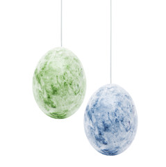 Zwei Marmorierte Ostereier