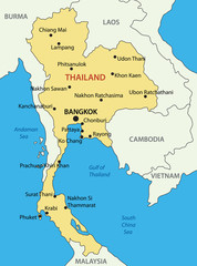 Kingdom of Thailand - vector map - 49845892