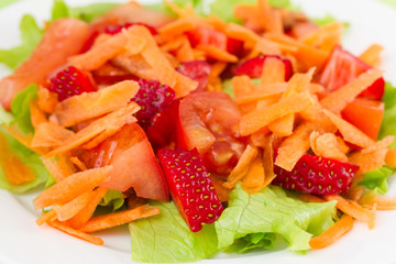 vegetable salad with strawberry