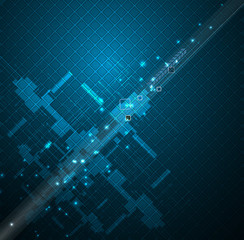 abstract blue space circuit cyber high technology computer busin