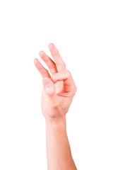 Male hand showing ok sign