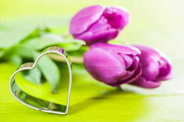 Heart with tulips - Herz mit Tulpen