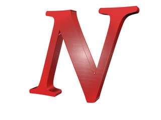 3D render of the text N