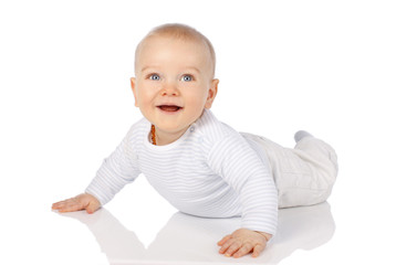 Glückliches Baby krabbelt - happy baby © absolutimages