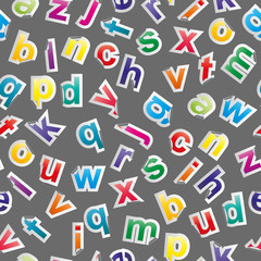 alphabet seamless pattern