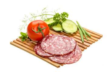 Fresh ripe salami