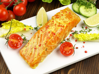 Lachs mit Senfmarinade