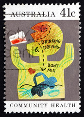 Postage stamp Australia 1990 Don’t Drink and Drive