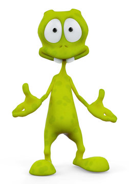 green alien tah dah