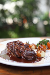 Roasted duck fillet with berry sauce
