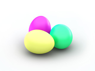 3d Rendered Easter Eggs