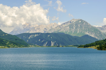 Campotosto Lake, in Abruzzi (Italy)