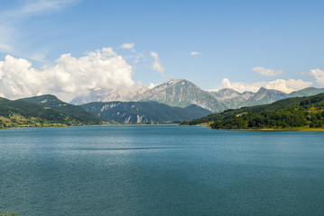 Campotosto Lake, in Abruzzi (Italy)