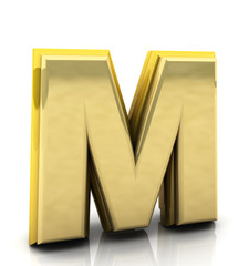 3d rendering of the letter m