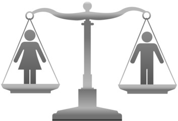 Gender equality sex justice scales