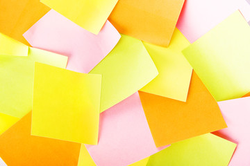 Blank colorful sticky notes