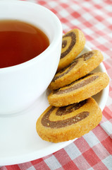 herbal tea and cookies