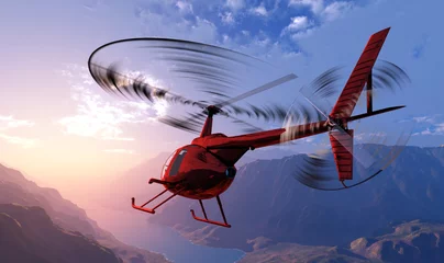 Printed roller blinds Helicopter Civilian helicopter