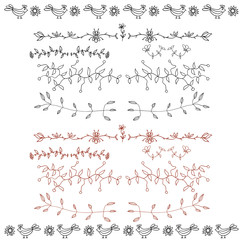 Hand-drawn elements and monograms for design and decorate.