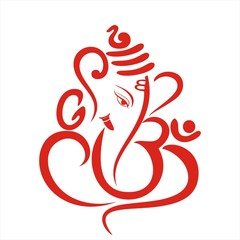 Ganesha, traditional Hindu wedding card, royal Rajasthan, India - obrazy, fototapety, plakaty