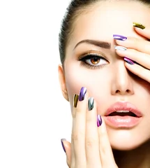 Poster Fashion Beauty. Manicure and Make-up. Nail Art © Subbotina Anna