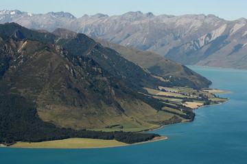 Fototapeta premium lake Hawea shoreline