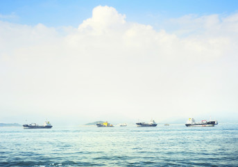 Fototapeta na wymiar Hong Kong pobrzeże