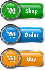Colorful web elements for online shopping