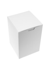 blank white cardboard box