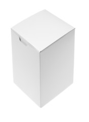 blank white cardboard box