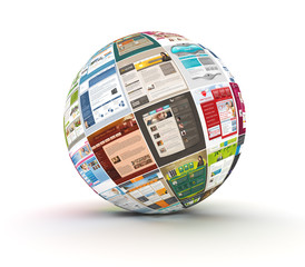Webdesign Kugel rotiert, SEO, Templates