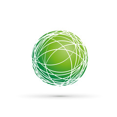 Vector Green Globe Background © puckillustrations