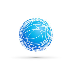 Vector Blue Globe Background © puckillustrations