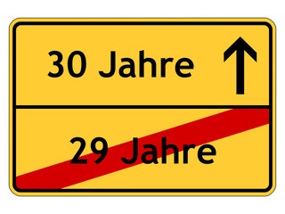 Fototapeta premium 29 Jahre - 30 Jahre