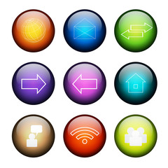 Set of social media buttons